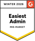 G2 Easiest Admin Mid-Market Winter 2026 G2 Easiest Admin Mid-Market Winter 2026